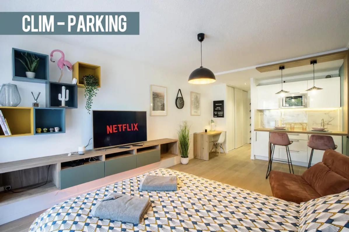 Studio Terrasse & Parking Gratuit En Residence Ним Экстерьер фото